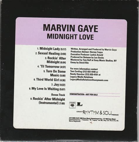 Marvin Gaye Midnight Love 2000 Cd Discogs