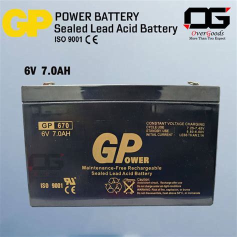 NO Supply To SABAH SARAWAK Rechargeable Battery GP 670 GPower 6v