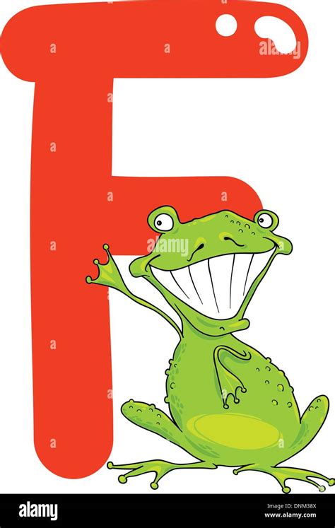 Cartoon Illustration Of F Letter For Frog Stock Vector Image And Art Alamy