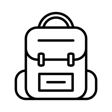 Backpacker Line Icon Vector Backpacker Icon Backpack Bag PNG And