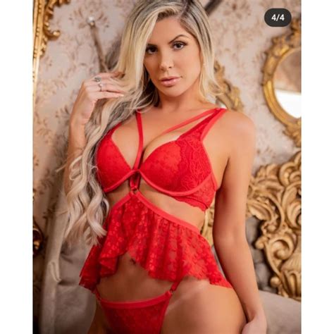 Conjunto Lingerie Sexy Completa Em Renda Shopee Brasil