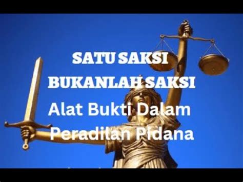 ALAT BUKTI DALAM PERADILAN PIDANA YouTube