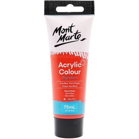 Pintura Acrílica Mont Marte Signature 75 ml Bermellón Librería IRBE