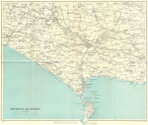 Bridport Harbour Town Plan And Sea Coast Chart Dorset Admiralty 1943