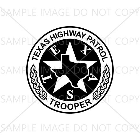 Texas Highway Patrol Trooper Badge Vector Svg Eps Png Jpg | Etsy