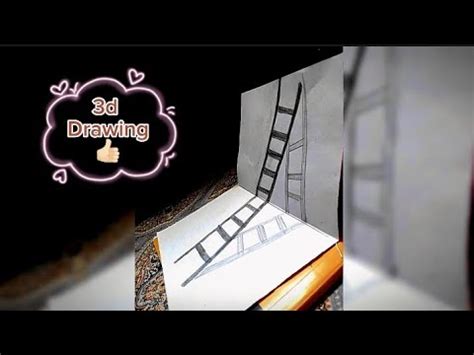 How To Draw A Illusion D Stair Ladder Trick Art For Beginners Youtube