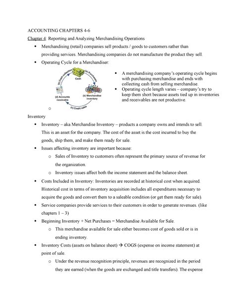 Accounting Test Study Guide Ch Accounting Chapters