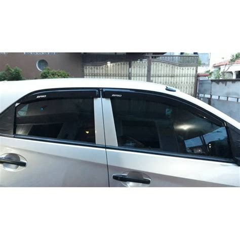 Jual Talang Air Brio Slim Sun Visor Solid Black Brio Model