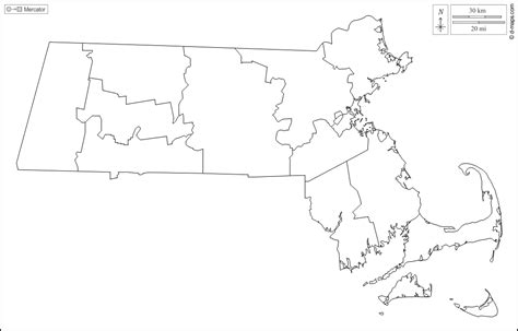 Massachusetts Free Map Free Blank Map Free Outline Map Free Base Map