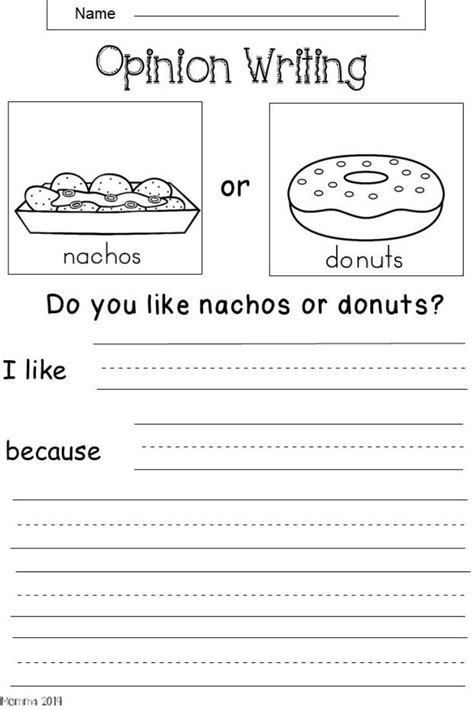 Opinion Writing For Kids Examples