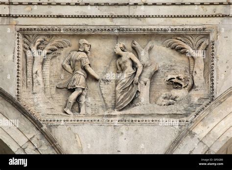 Perseus And Andromeda Renaissance Relief On The Summer Palace Of Queen