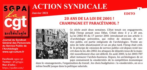 Archeo Action Syndicale Janvier La Cgt Culture