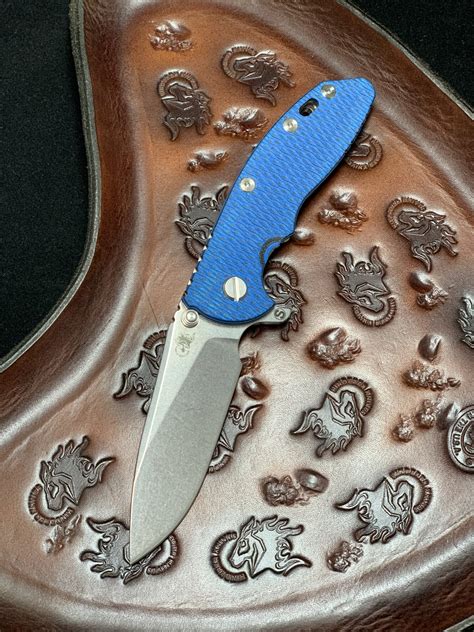 Hinderer Xm Skinny Slicer Magnacut Stonewash Blue Black G