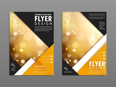 Flyer con diseño elegante Vector Premium