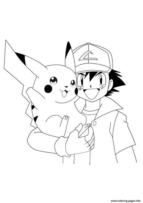 Ash And Pikachu S Pokemon0cfa Coloring Pages Printable