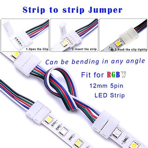 Fsjee Mm Pin Rgbw Led Strip Connector Kit With Ft Extension