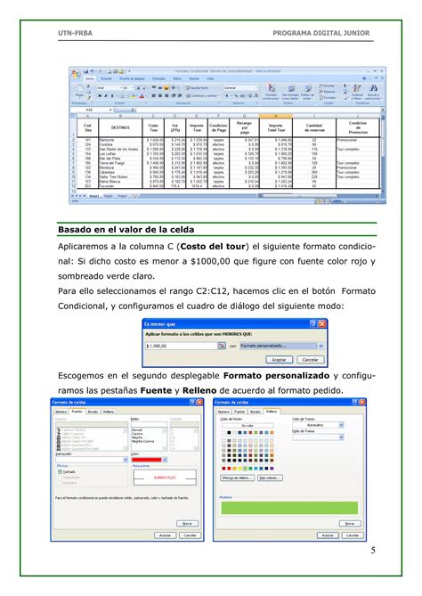 Utn Frba Manual De Excel Formato Condicional Pdf Descarga