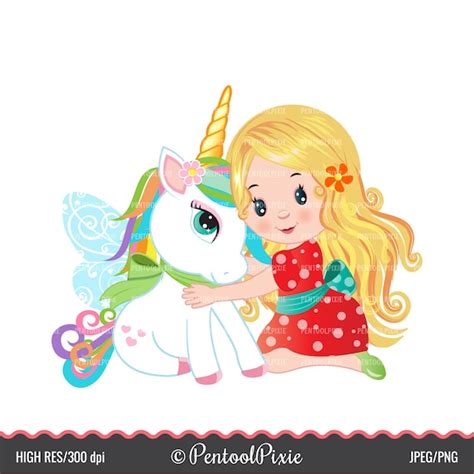 Scrapbooking Unicorn Birthday Girl 2nd Png Jpeg Clipart Papercraft Etna