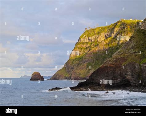 View Of The Cliffs Near The Ponta De Sao Jorge Madeira Portugal