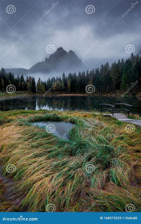 Lake Antorno (Lago Di Antorno) Located in Dolomites Area, Belluno ...