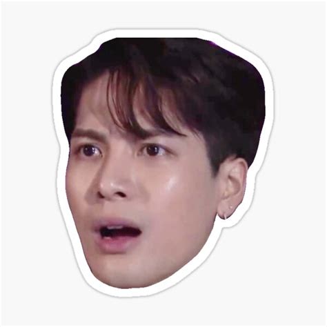 Jackson Wang Reaction Sticker Sticker For Sale By Bububybop Redbubble