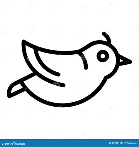 Flying Quail Icon Outline Style Stock Vector Illustration Of House