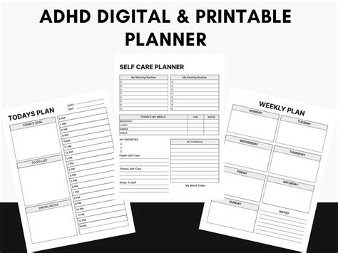 Digital Planners For Adhd Budgeting Self Care And Mental Health