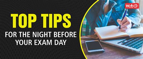 What To Do The Night Before The Exam Day Top Tips MTG Blog