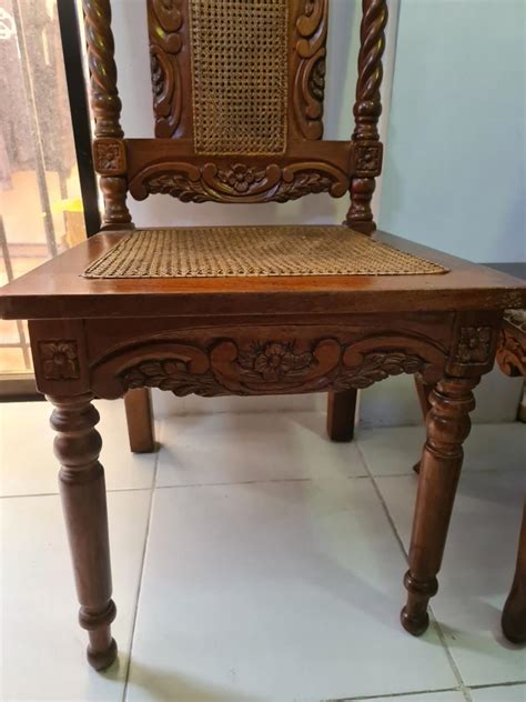 Hand Carves Antique Narra Chairs Furniture And Home Living Furniture