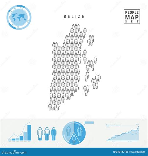 Belize People Icon Map Stylized Vector Silhouette Of Belize