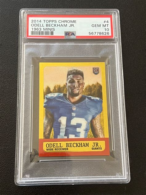 Topps Chrome Minis Odell Beckham Jr Rookie Gem Mint Psa Ebay