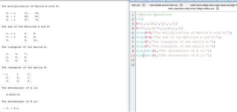 MATRIX OPERATION In SCILAB BragitOff