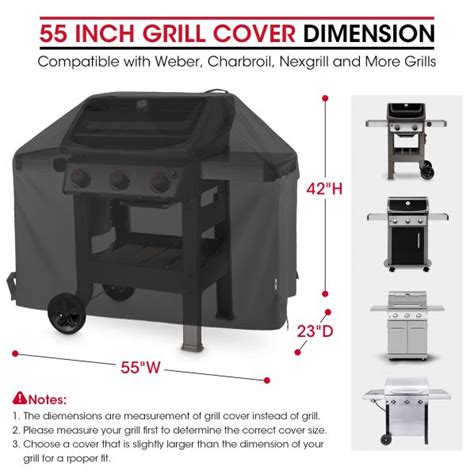 Unicook Heavy Duty Waterproof Grill Cover 55 Inch Basic Version Unicook