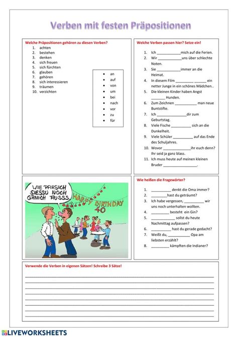 Rektion Der Verben Online Worksheet For B You Can Do The Exercises