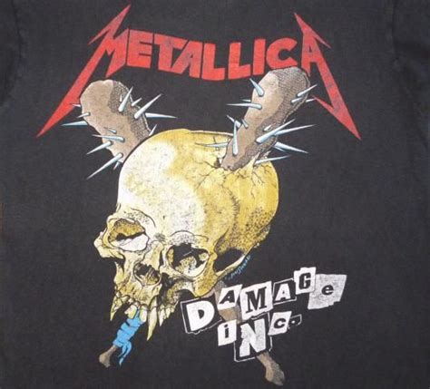 Metallica 1986 Damage Inc Vintage T Shirt Pushead