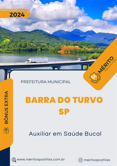 Apostila Auxiliar em Saúde Bucal Prefeitura Barra do Turvo SP 2024