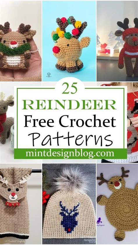 Crochet Reindeer Patterns For Holiday Season Crochet Christmas