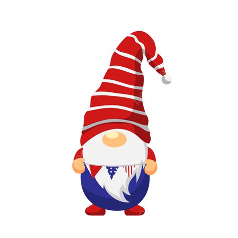 Th Of July Gnome Clipart Vector Cute Happy Th Of July American