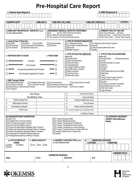 Patient Care Report Template Word Fill Online Printable Fillable