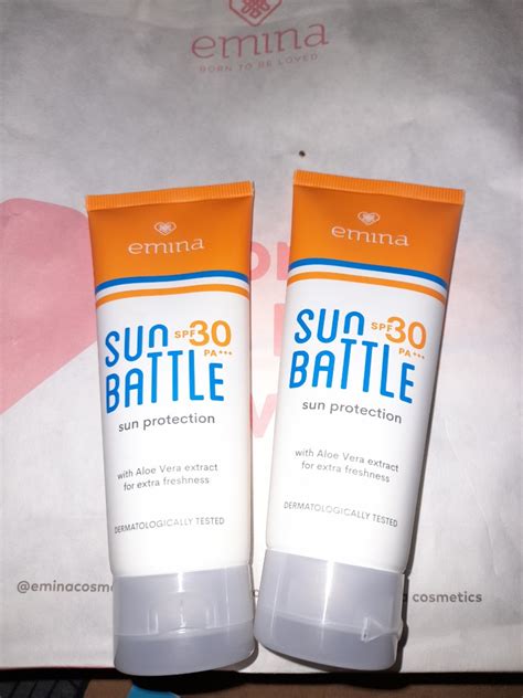 Sunscreen Emina Sunbattle Spf Ml On Carousell