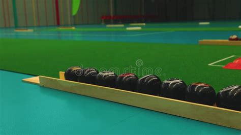 Indoor Bowls Carpets Or Lawn Bowls Or Lawn Bowling Stock Video Video