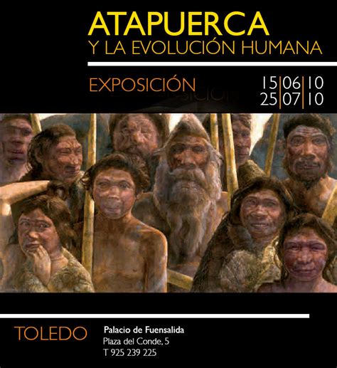 Cartel de la exposición Atapuerca y la evolución humana que se muestra