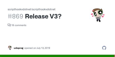 Release V3 · Issue 869 · Scripthookvdotnetscripthookvdotnet · Github