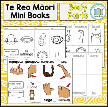 Te Reo Māori My Body Te Tinana Mini book Booklet Activity TpT