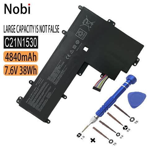 Nobi batería para ordenador portátil 7 6 V 38Wh C21N1530 para ASUS