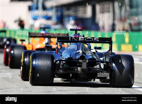 Mercedes Amg F W Leaves Pits High Resolution Stock Photography And