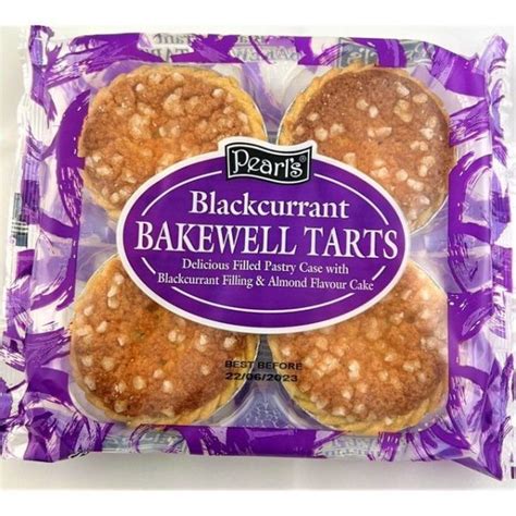 Pearls 4pk Tart X 15 Blackcurrant Bakewell Tarts Freemans Confectionery