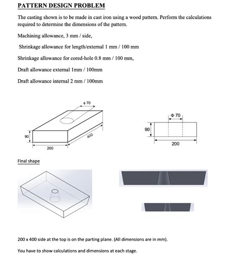 Solved PATTERN DESIGN PROBLEM The casting shown is to be | Chegg.com