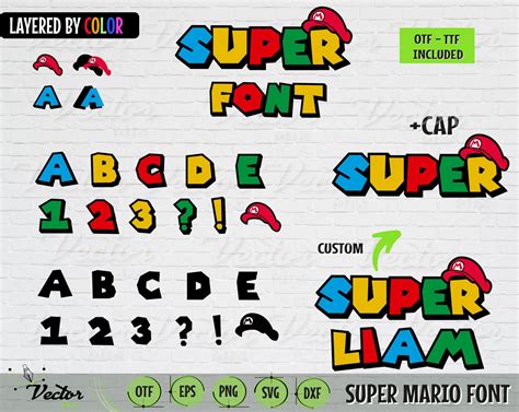 Super Mario font, Super Mario TTF, Super Mario svg, Super Mario font ...