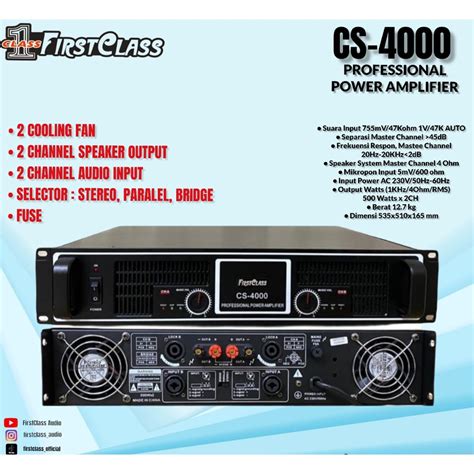 Jual Power Amplifier Firstclass Fca Cs Fcacs Original Garansi